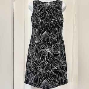 Chic Black and White Floral Dress